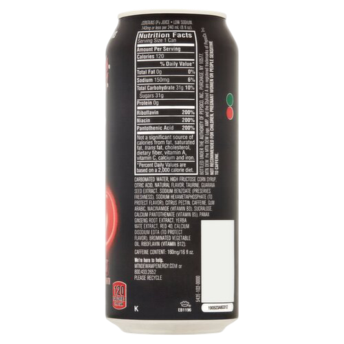 Mountain Dew Amp Energy Cherry Blast 16 oz Unopened Can MTN