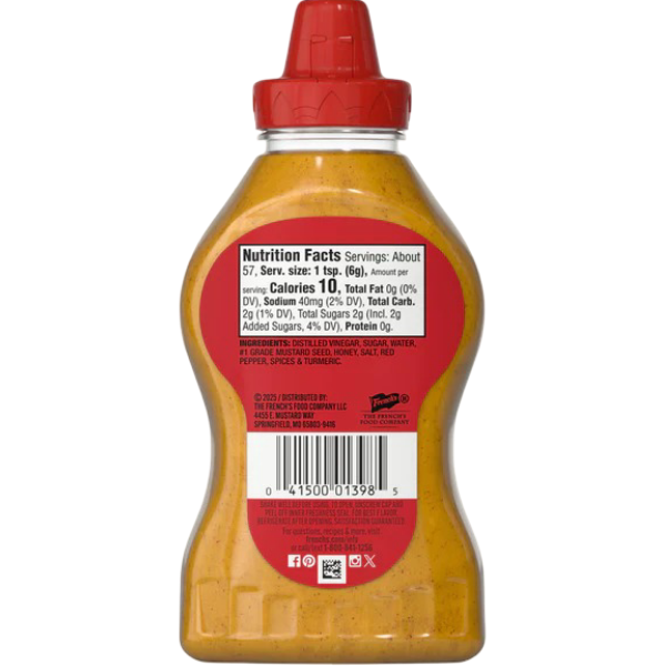 French's Hot Honey Mustard, 12 oz