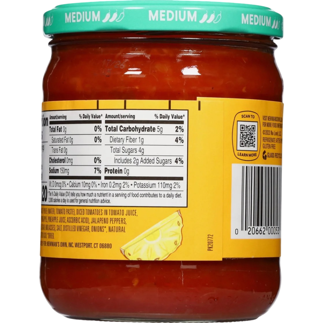 Newman's Own Chunky Medium Pineapple Salsa 16 oz
