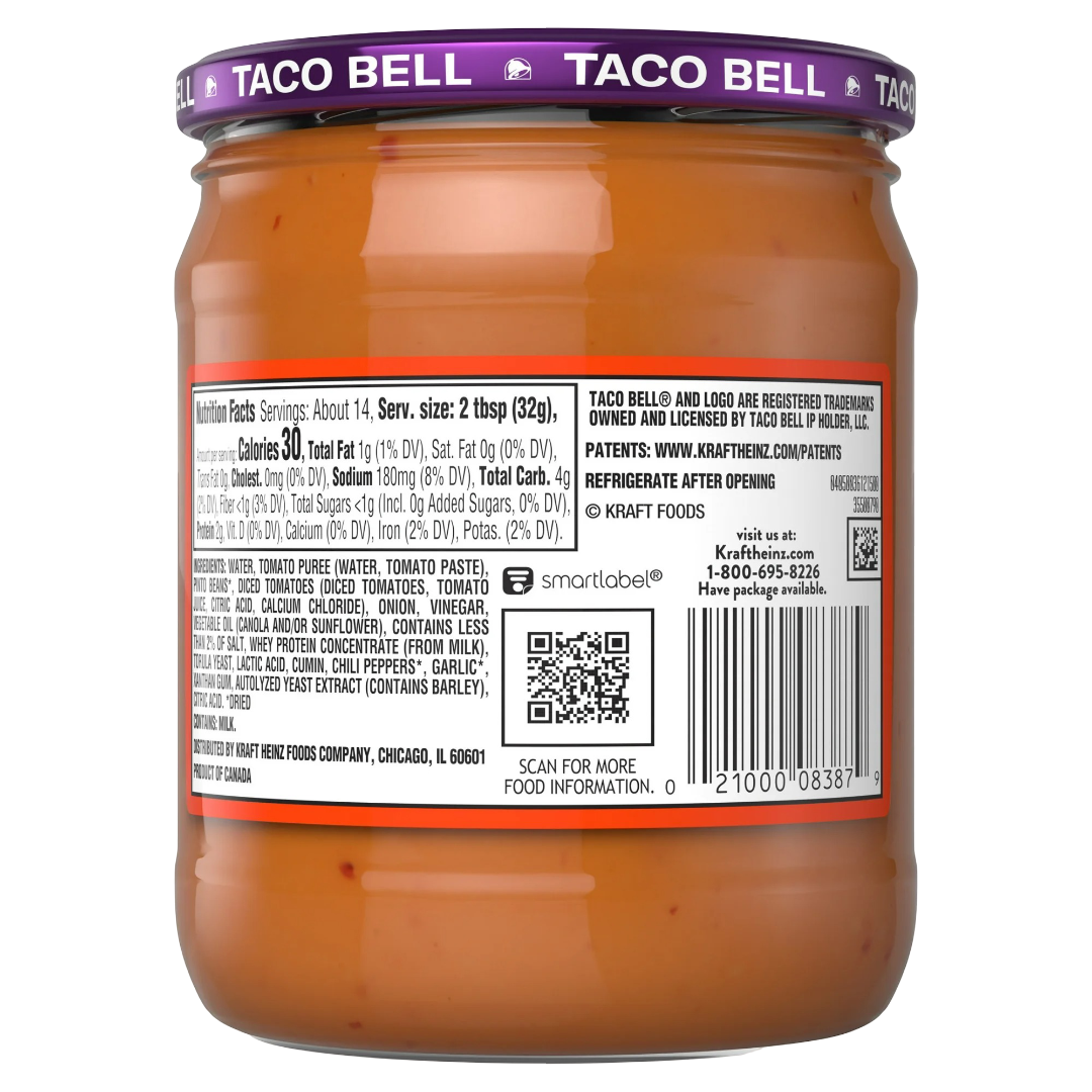 Taco Bell Spicy Bean Dip Cravings Dip, 15.7 oz