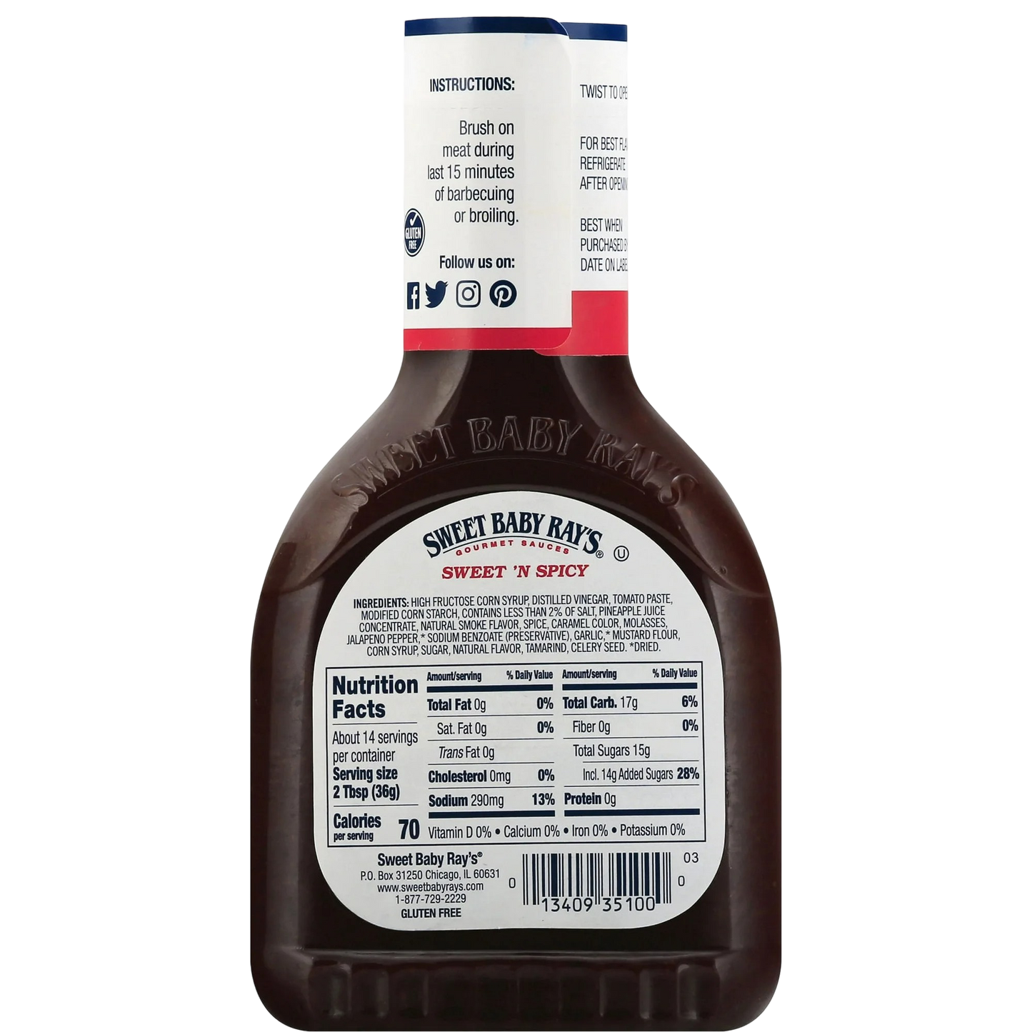 Sweet Baby Ray's Sweet 'n Spicy Barbecue Sauce