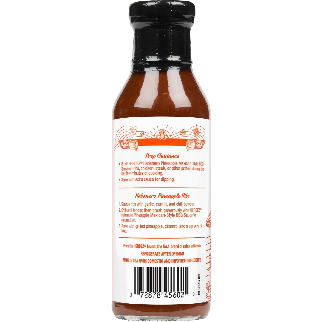 HERDEZ Habanero Pineapple Mexican-Style BBQ Sauce Hot, 12 oz