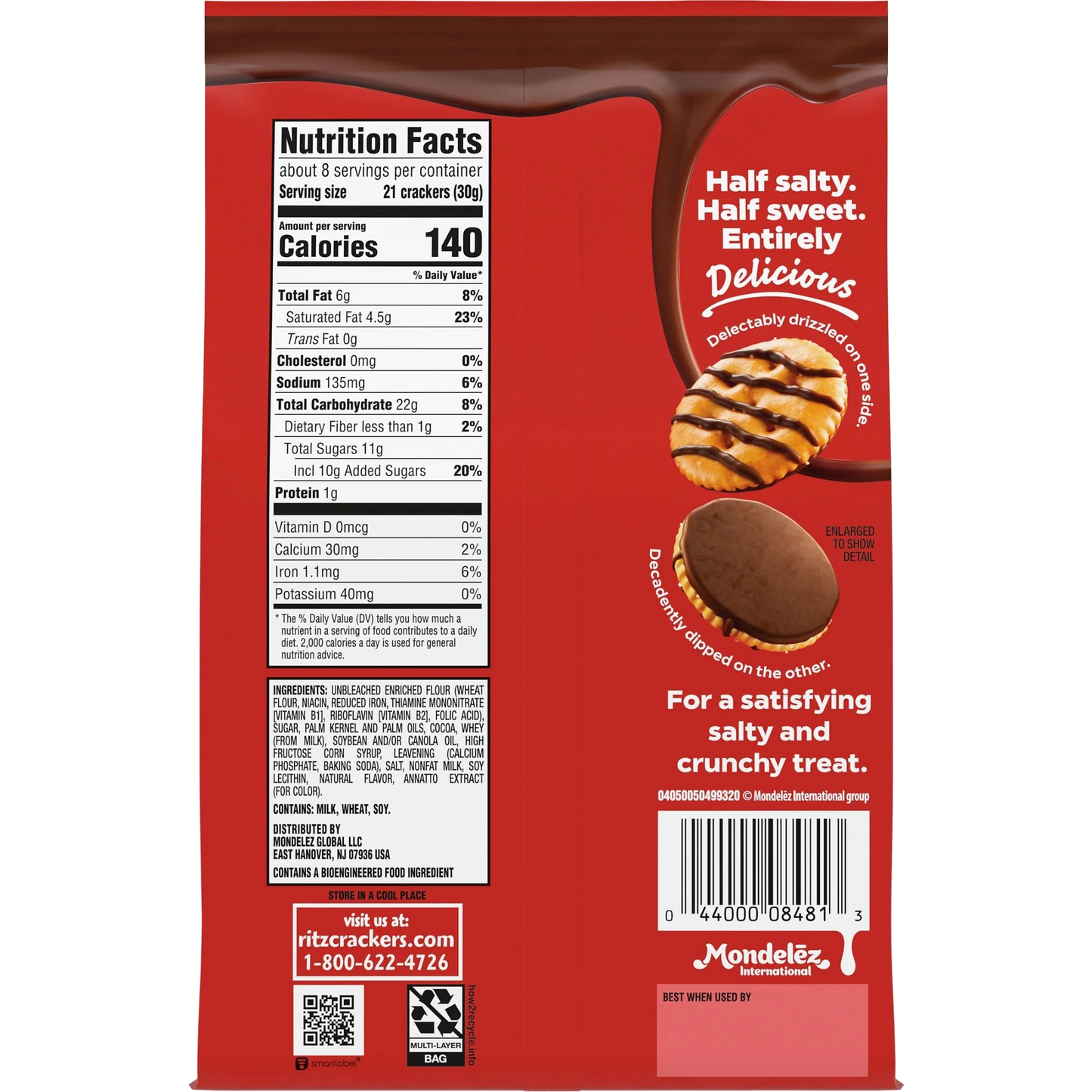 RITZ Drizzled Minis Fudge Crackers, 8 oz