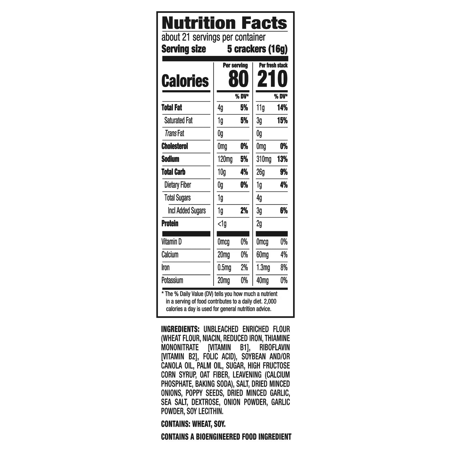 RITZ Fresh Stacks Everything Crackers, 11.8 oz