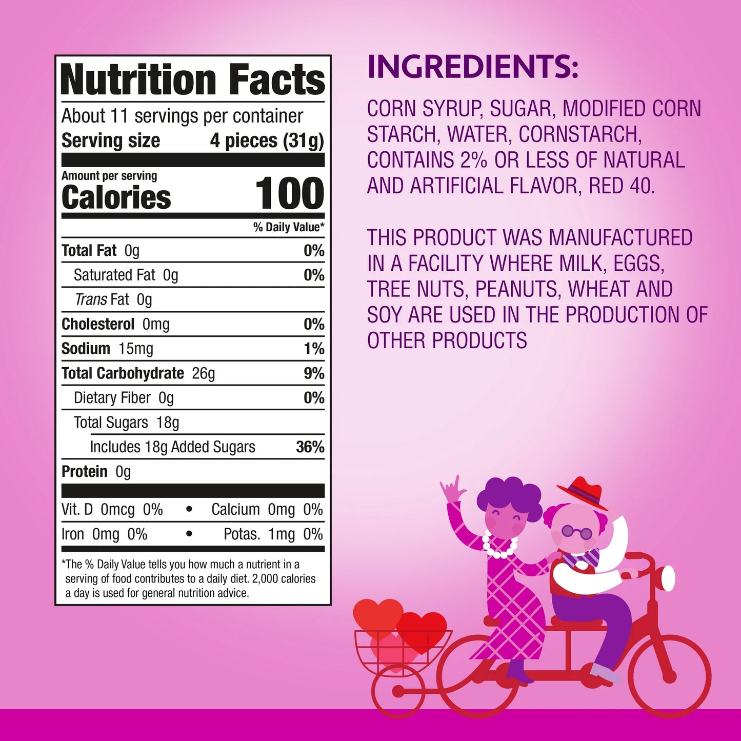 Brach's Valentine's Cinnamon Jelly Hearts, 12 oz