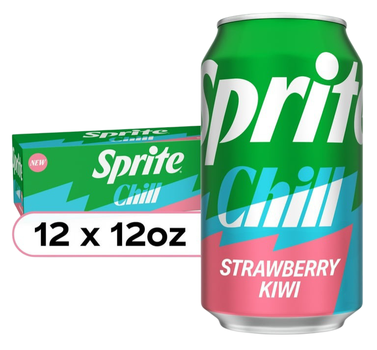 Sprite Chill Strawberry Kiwi Soda, 12 Pack of 12oz Cans