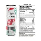 CELSIUS Sparkling Peach Vibe Energy Drink 12 fl oz Single Can