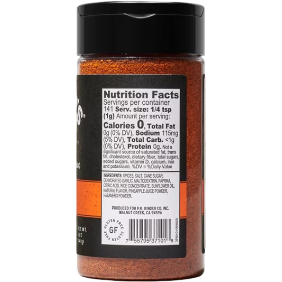Kinder's Habanero Pineapple Barbecue BBQ Rub & Seasoning, 5 oz