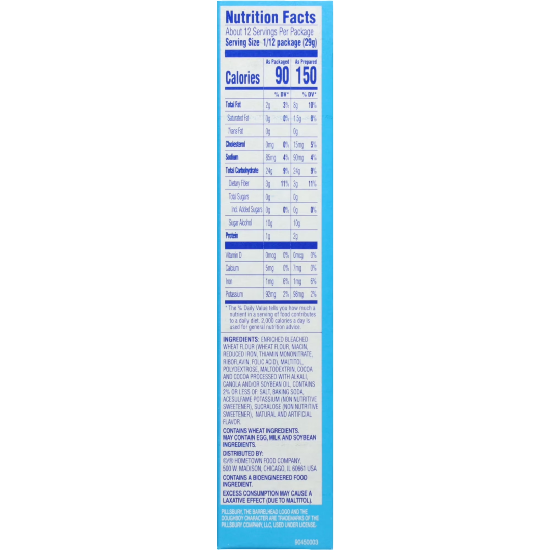 Pillsbury Zero Sugar Chocolate Fudge Flavored Brownie Mix, 12.35 oz