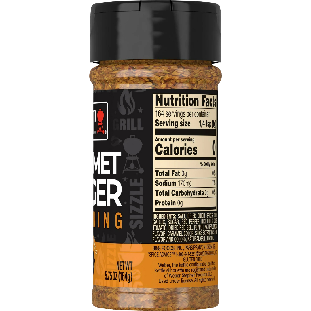 Weber Gourmet Burger Seasoning, 5.75oz