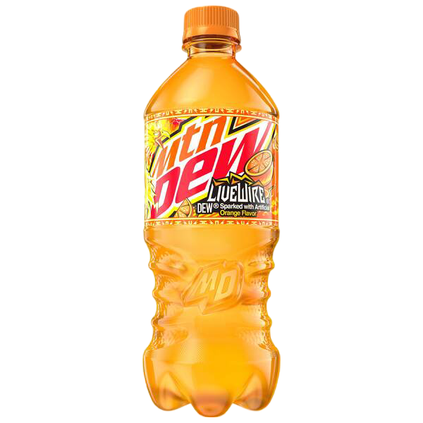 Mountain Dew Livewire Orange Soda Pop 20oz Bottle