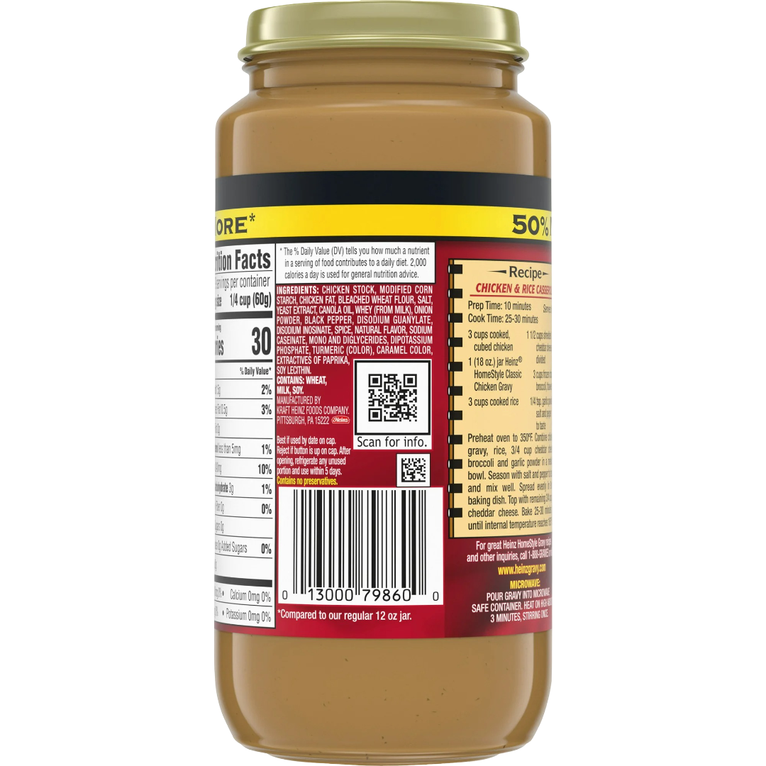 Heinz HomeStyle Chicken Gravy Value Size, 18oz