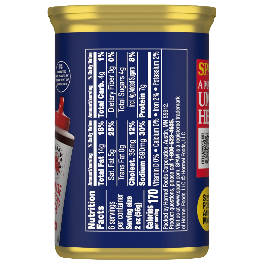 SPAM Bachan's Japanese BBQ Sauce Flavored, 12 oz