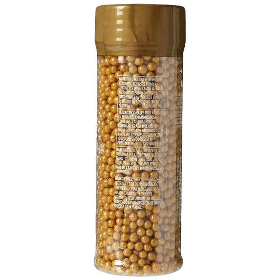 Wilton Gold Sprinkles Metallic Sugar Pearls, 4.8 oz