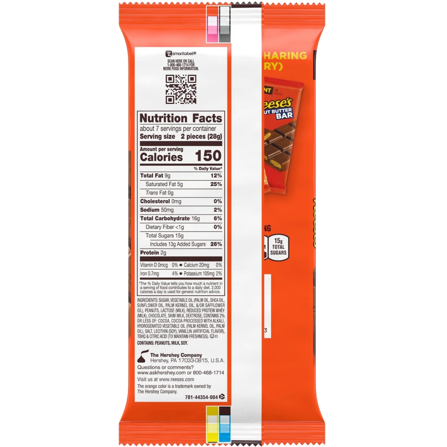 Reese's Chocolate Peanut Butter Creme Giant Candy Bar, 7.37oz