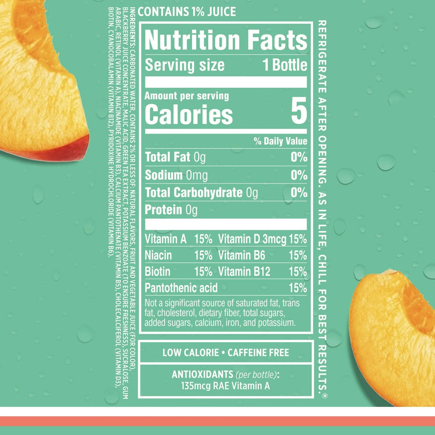 Sparkling Ice Naturally Flavored Sparkling Water, Peach Nectarine, 17 fl oz