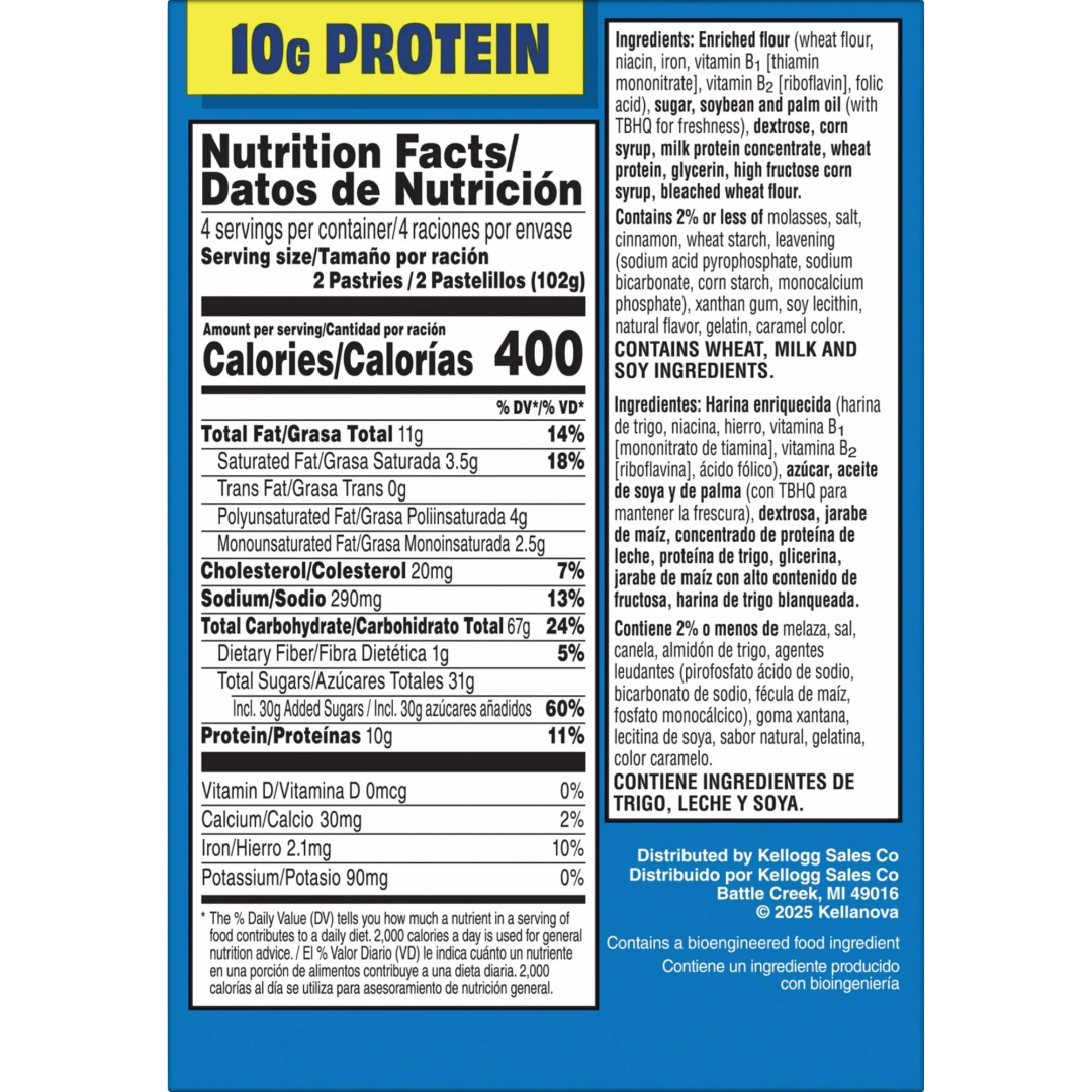 Pop-Tarts Protein Boostin' Brown Sugar Cinnamon Toaster Pastries, 14.3oz