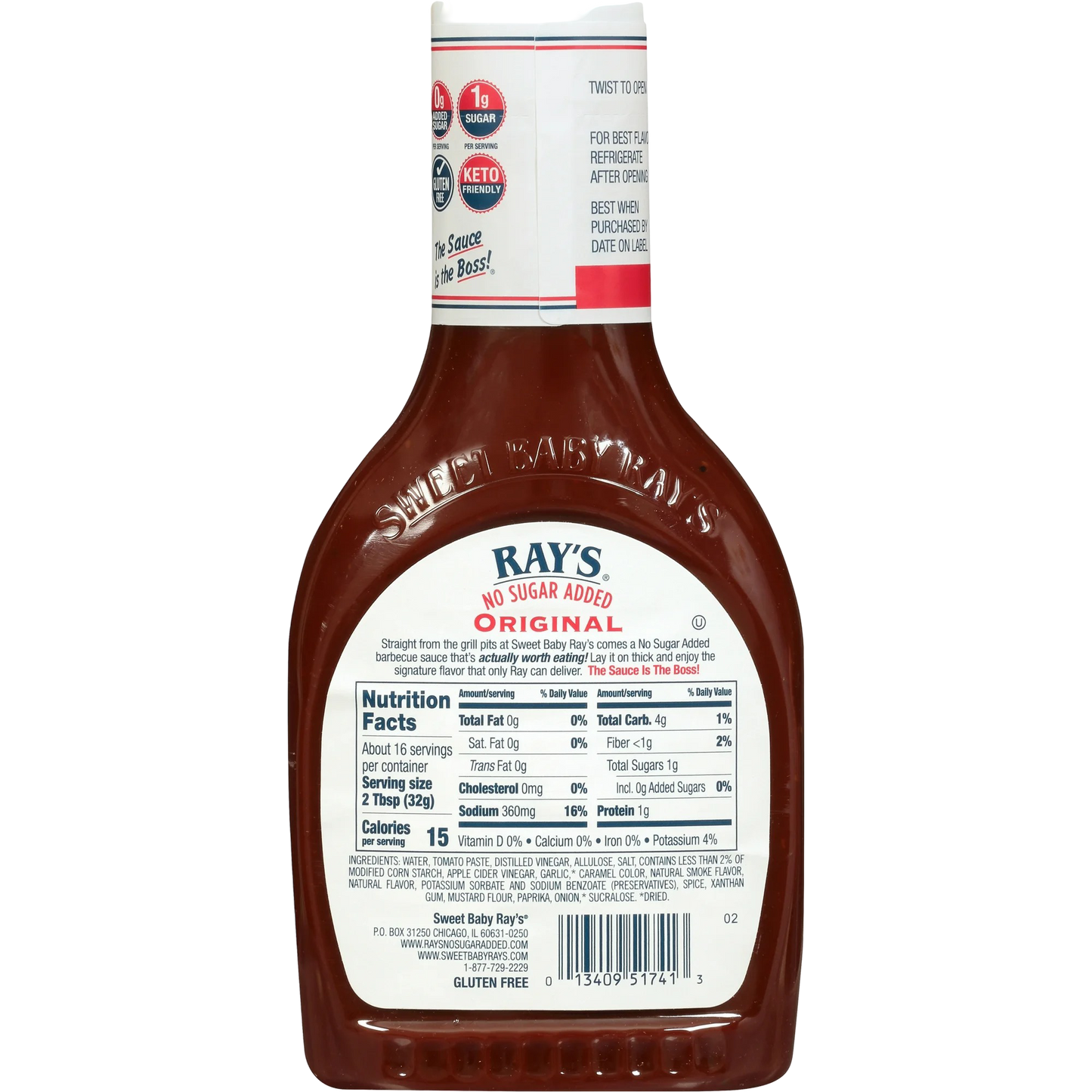 Ray's No Sugar Added Original Barbecue Sauce 18.5 oz