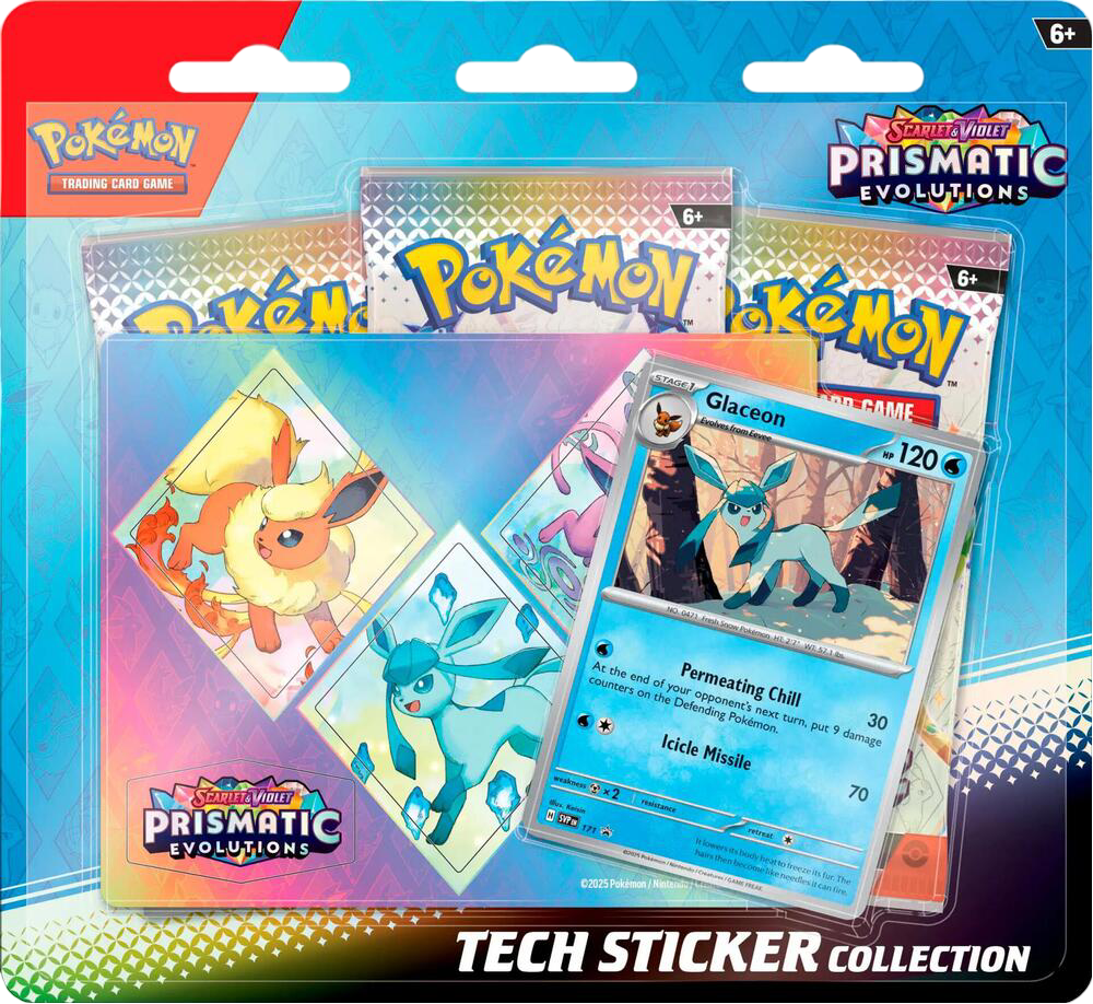 Pokémon TCG: S&V Prismatic Evolutions Tech Sticker Collection Glaceon