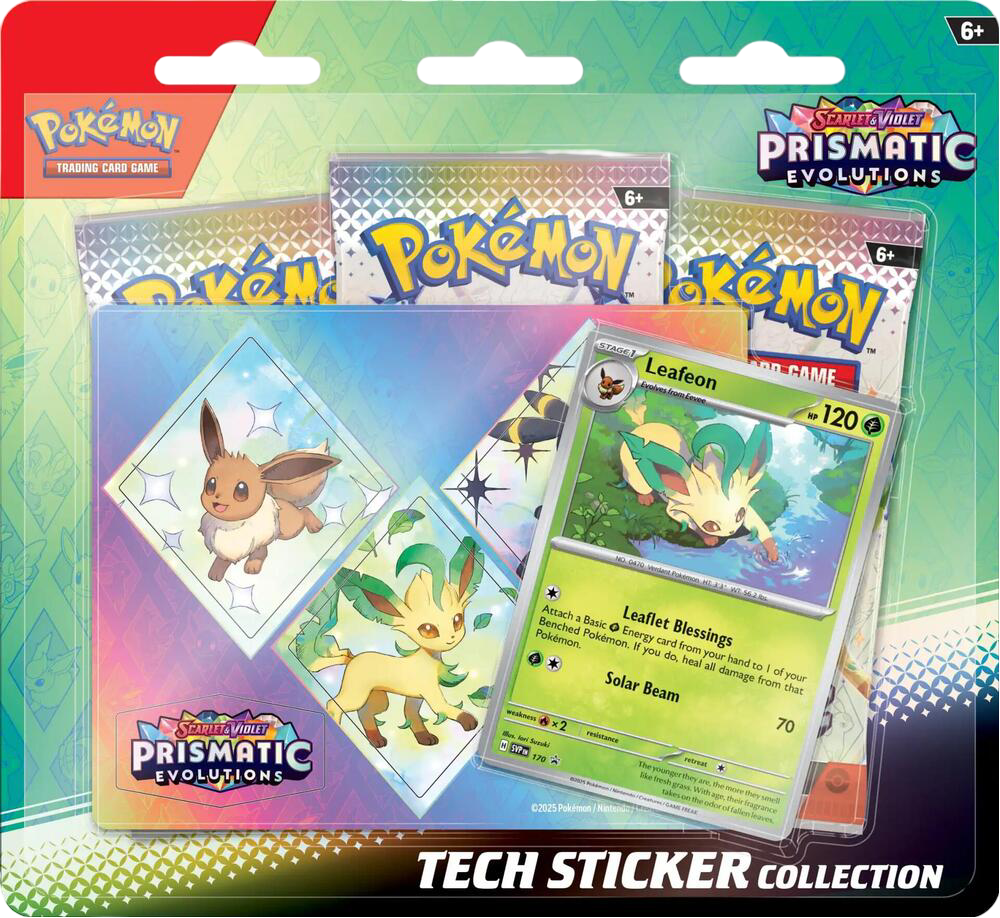 Pokémon TCG: S&V Prismatic Evolutions Tech Sticker Collection Leafeon