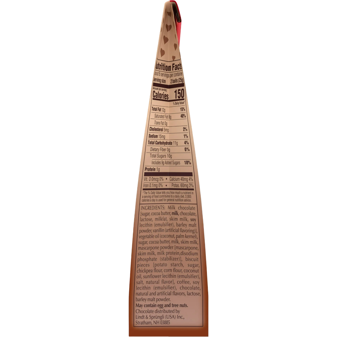 Lindt LINDOR Valentine's Tiramisu Milk Chocolate Candy Truffles, 5.3 oz