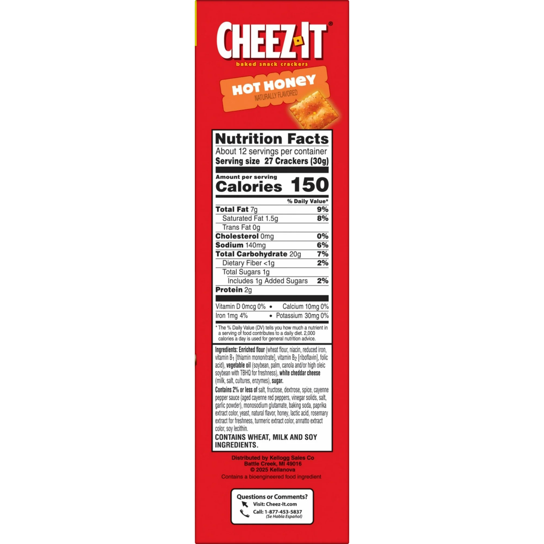 Cheez-It Hot Honey Baked Snack Crackers 12.4 oz