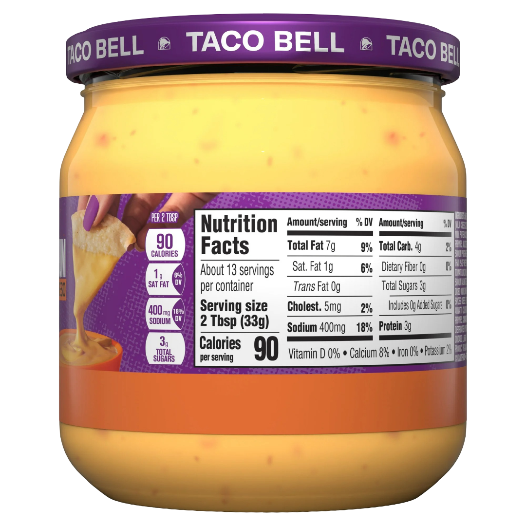 Taco Bell Medium Salsa Con Queso Cheese Dip, 16 oz