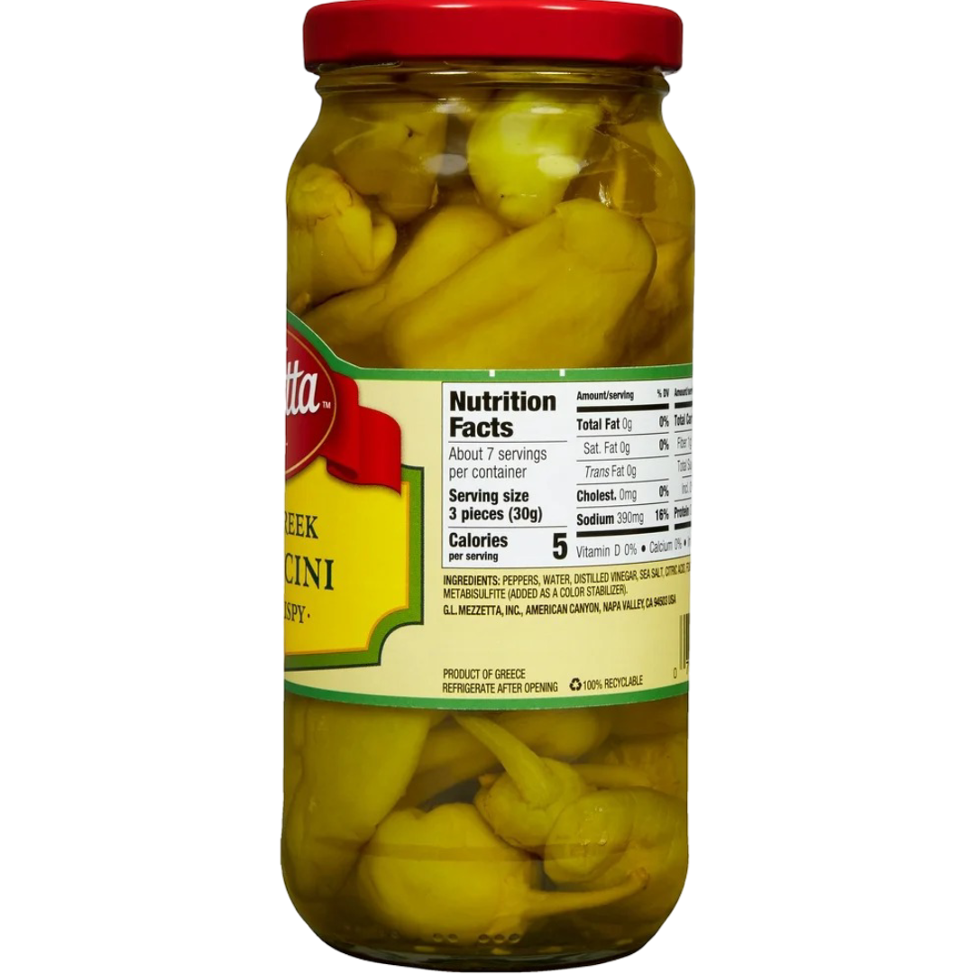 Mezzetta Medium Heat Golden Greek Pepperoncini, 16 fl oz