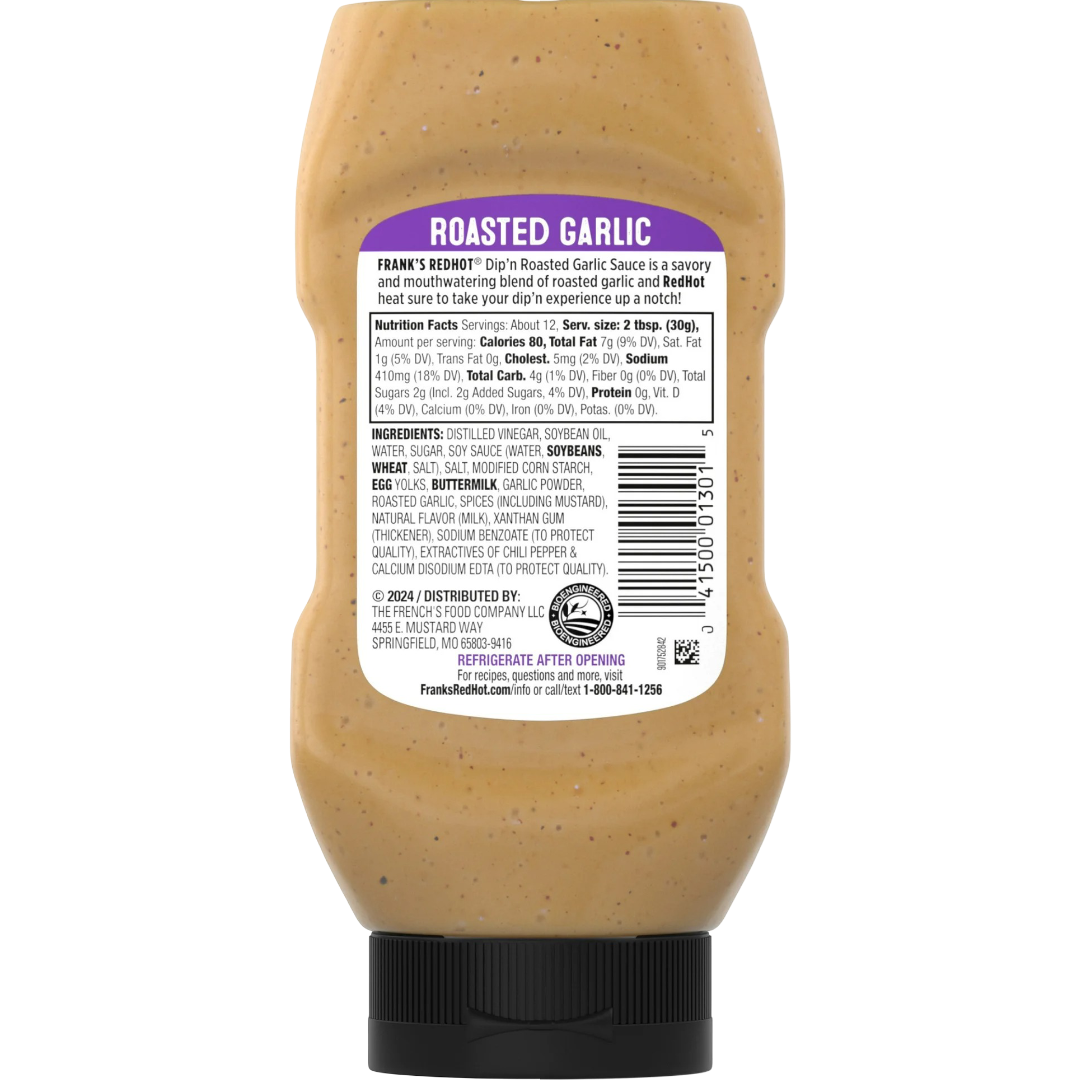 Frank's RedHot Roasted Garlic Dip'n Sauce, 12 fl oz