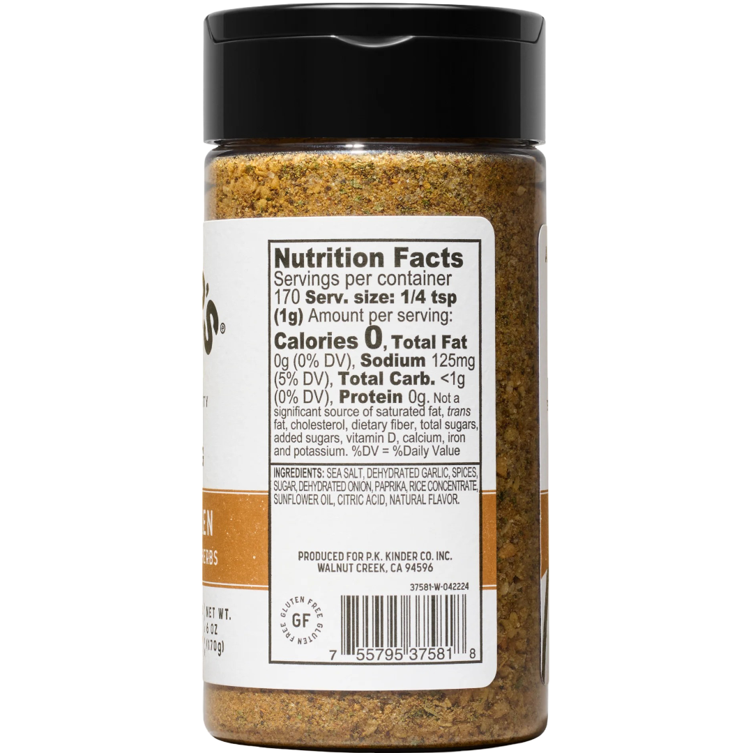 Kinder's Grilled Chicken Seasoning Blend with Garlic, Sea Salt, and Herbs, 6oz