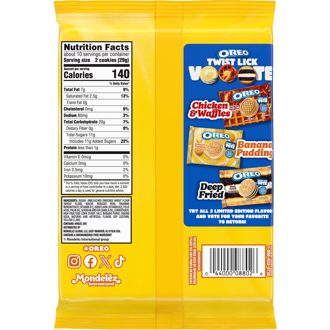 OREO Banana Pudding Sandwich Cookies, Limited Edition, 10.68 oz