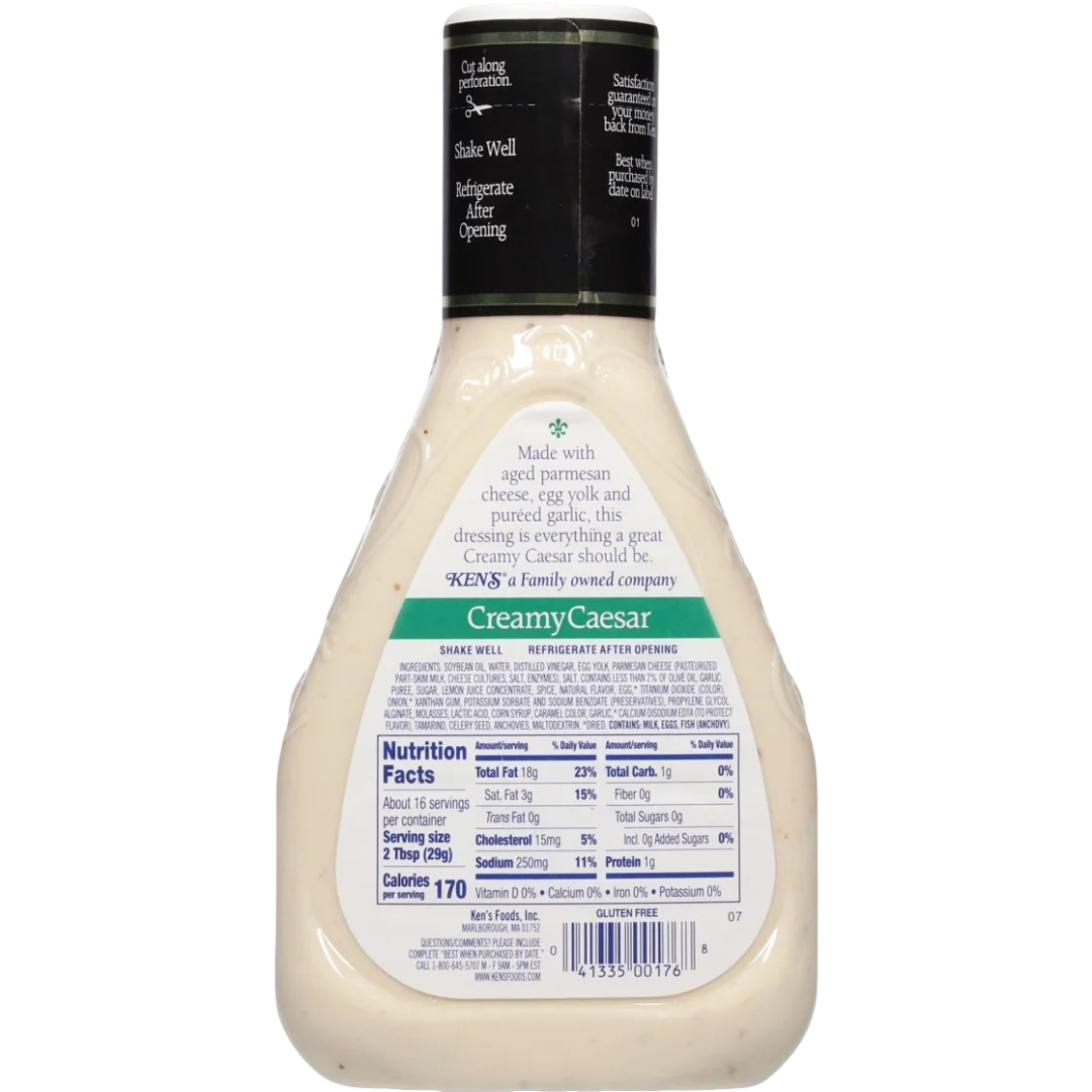 Ken's Steak House Creamy Caesar Salad Dressing, 16 fl oz