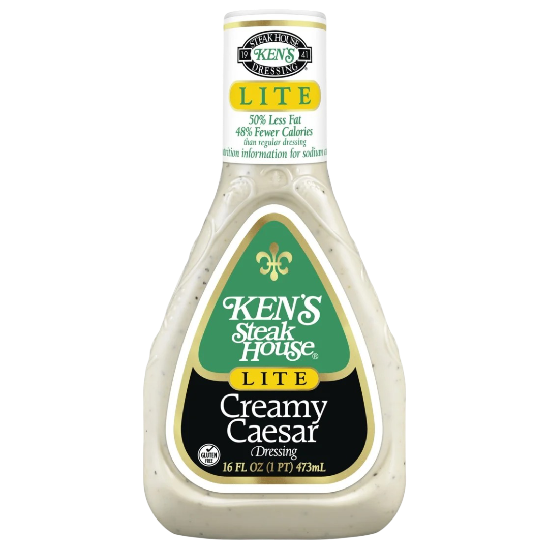 Ken's Steak House Lite Creamy Caesar Salad Dressing, 16 fl oz