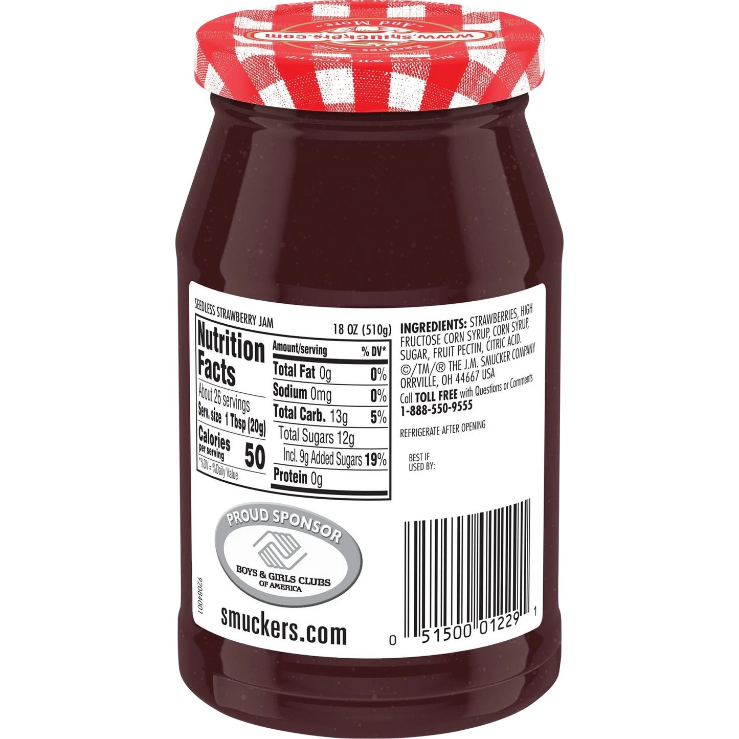 Smucker's Seedless Strawberry Jam, 18oz