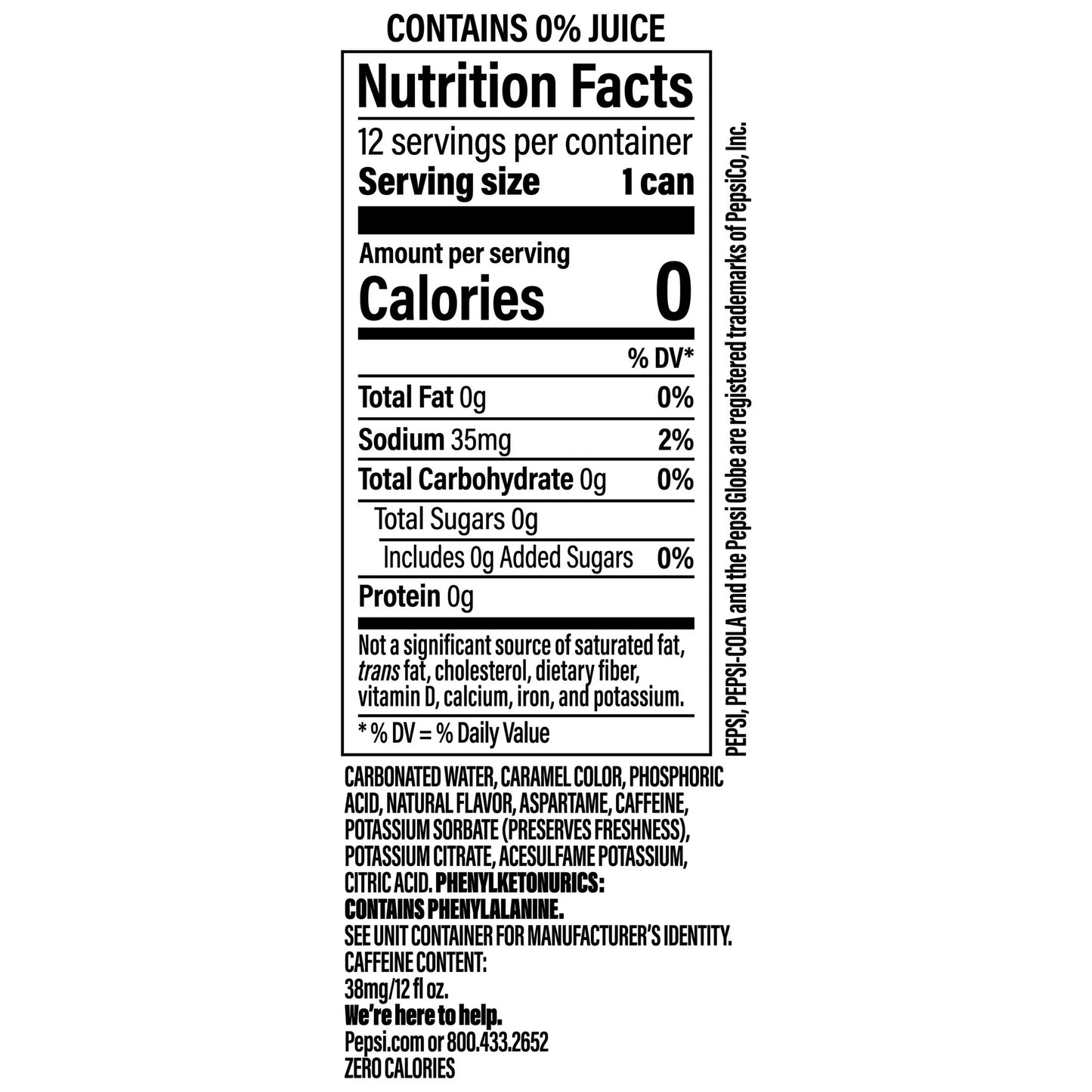 Pepsi Cola Zero Sugar Wild Cherry Soda Pop, 12 Pack of 12oz Cans