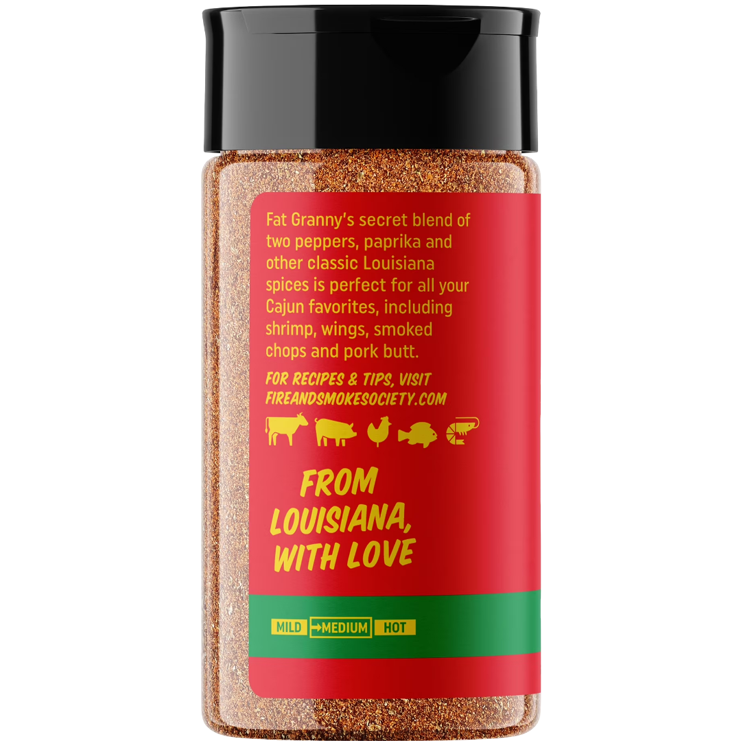 Fire & Smoke Society Fat Granny's Cajun Seasoning, 4.8 oz