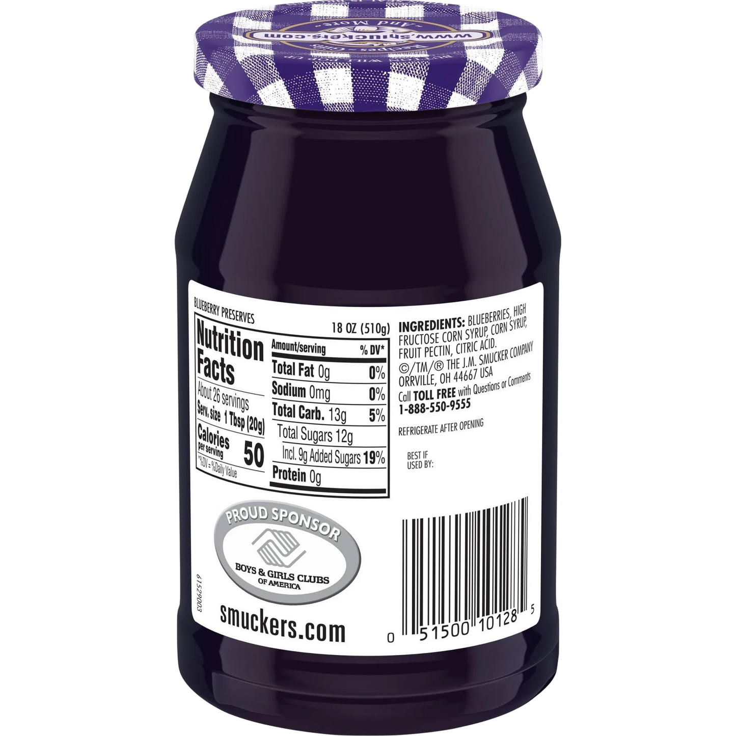 Smucker's Blueberry Preserves, 18oz