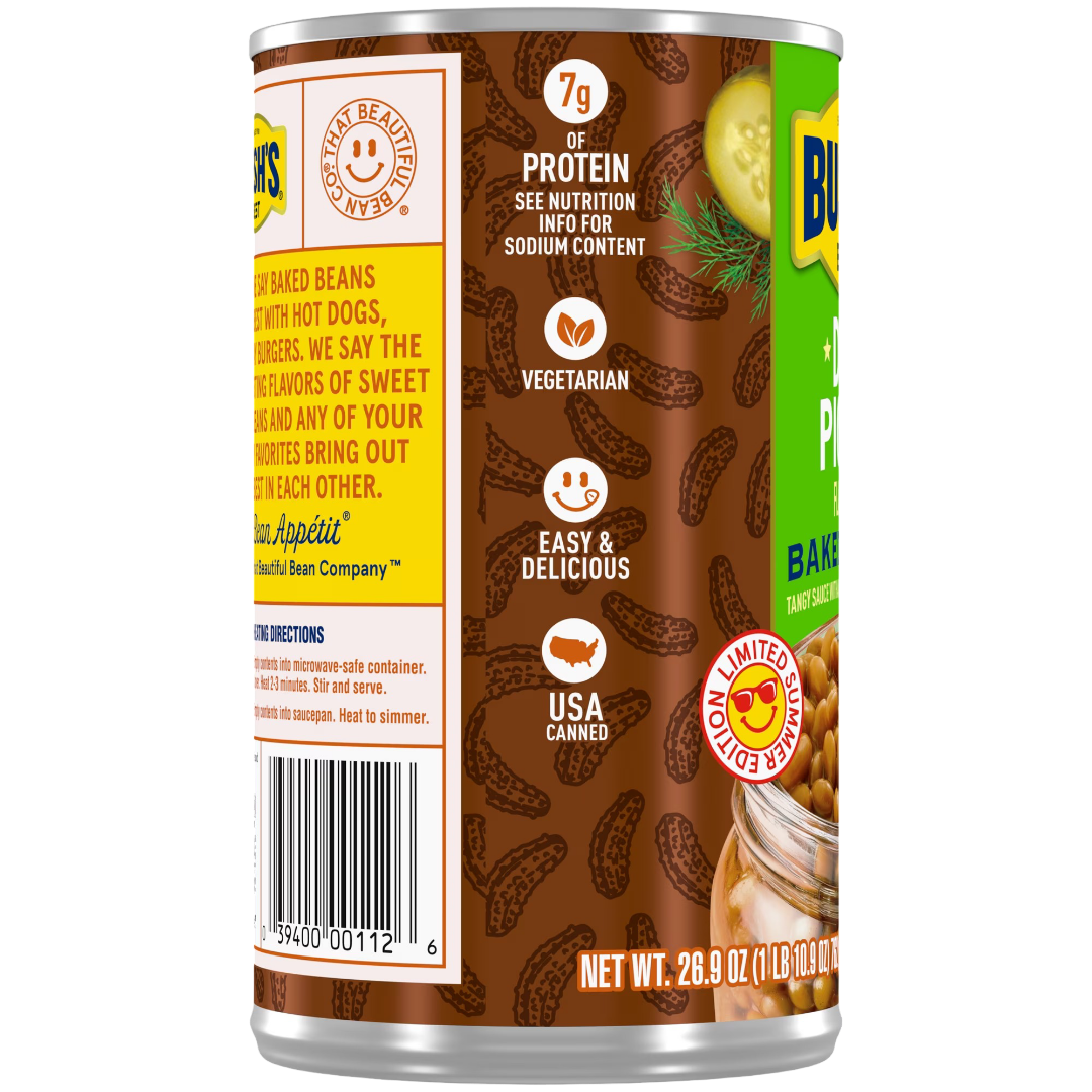 Bush's Baked Beans Dill Pickle, Limited Edition, 26.9 oz