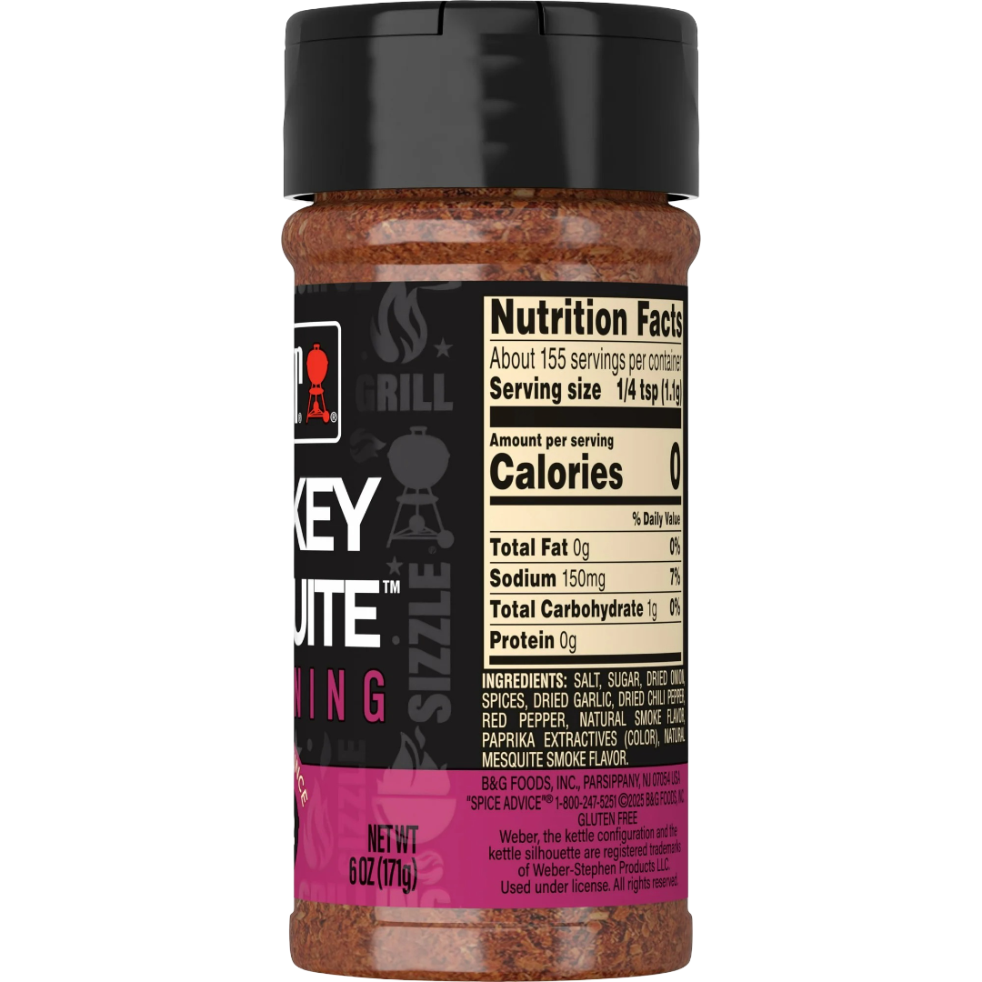 Weber Smokey Mesquite Seasoning, Gluten Free, 6oz