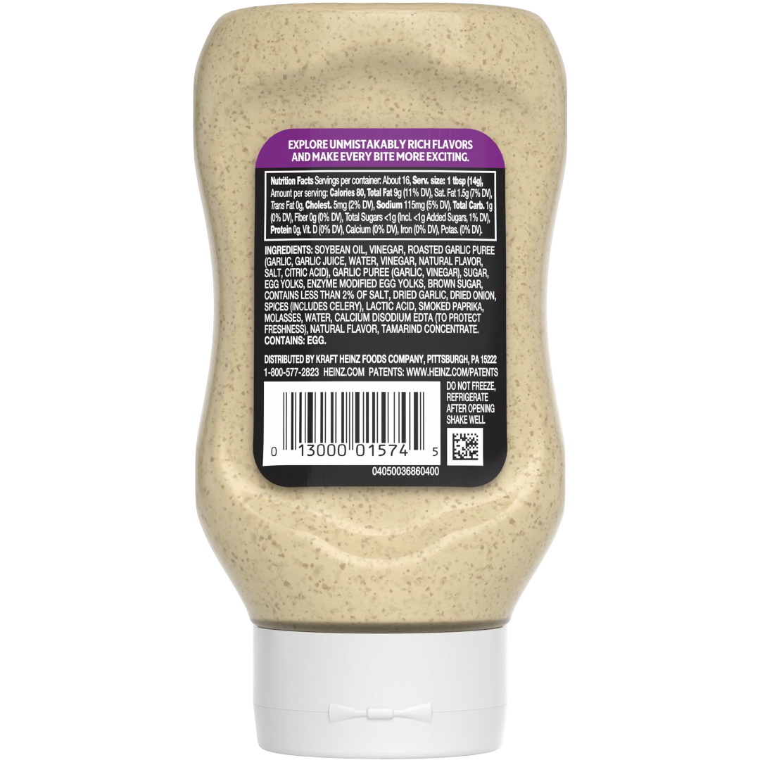 Heinz Steakhouse Garlic Mayonnaise Style Dip Sauce, 8 fl oz