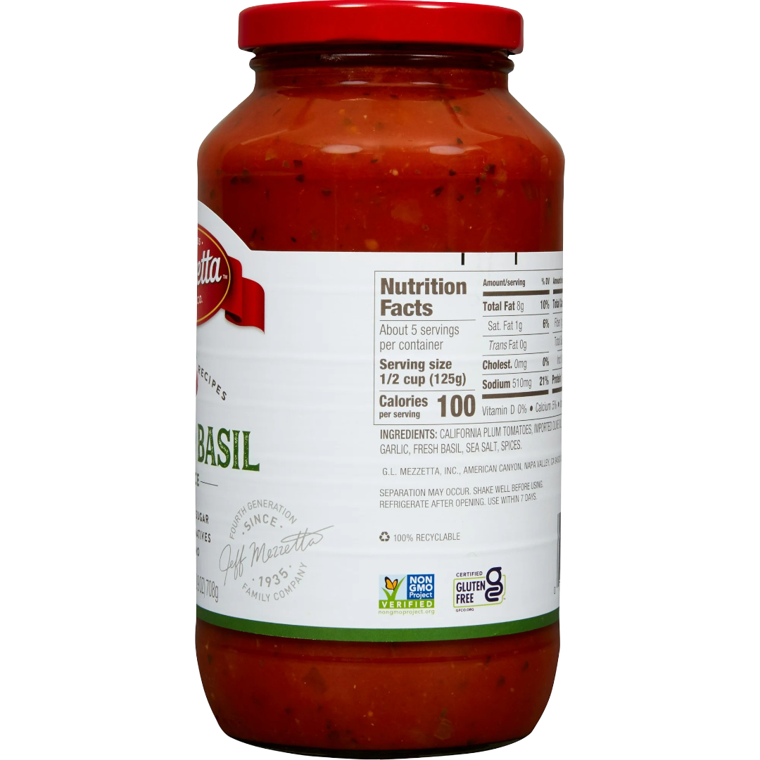Mezzetta Family Recipes Tomato Basil Sauce 25 fl oz