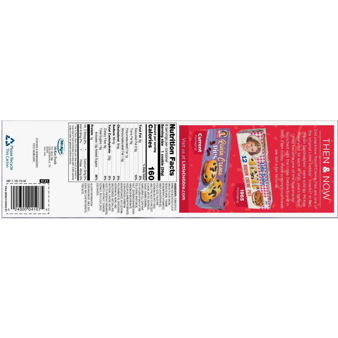 Little Debbie Raisin Creme Pies, 10.15 oz