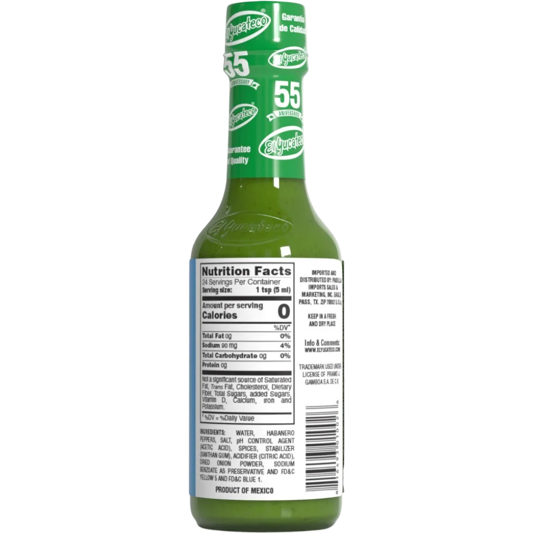 El Yucateco Green Habanero Hot Sauce, 4 fl oz