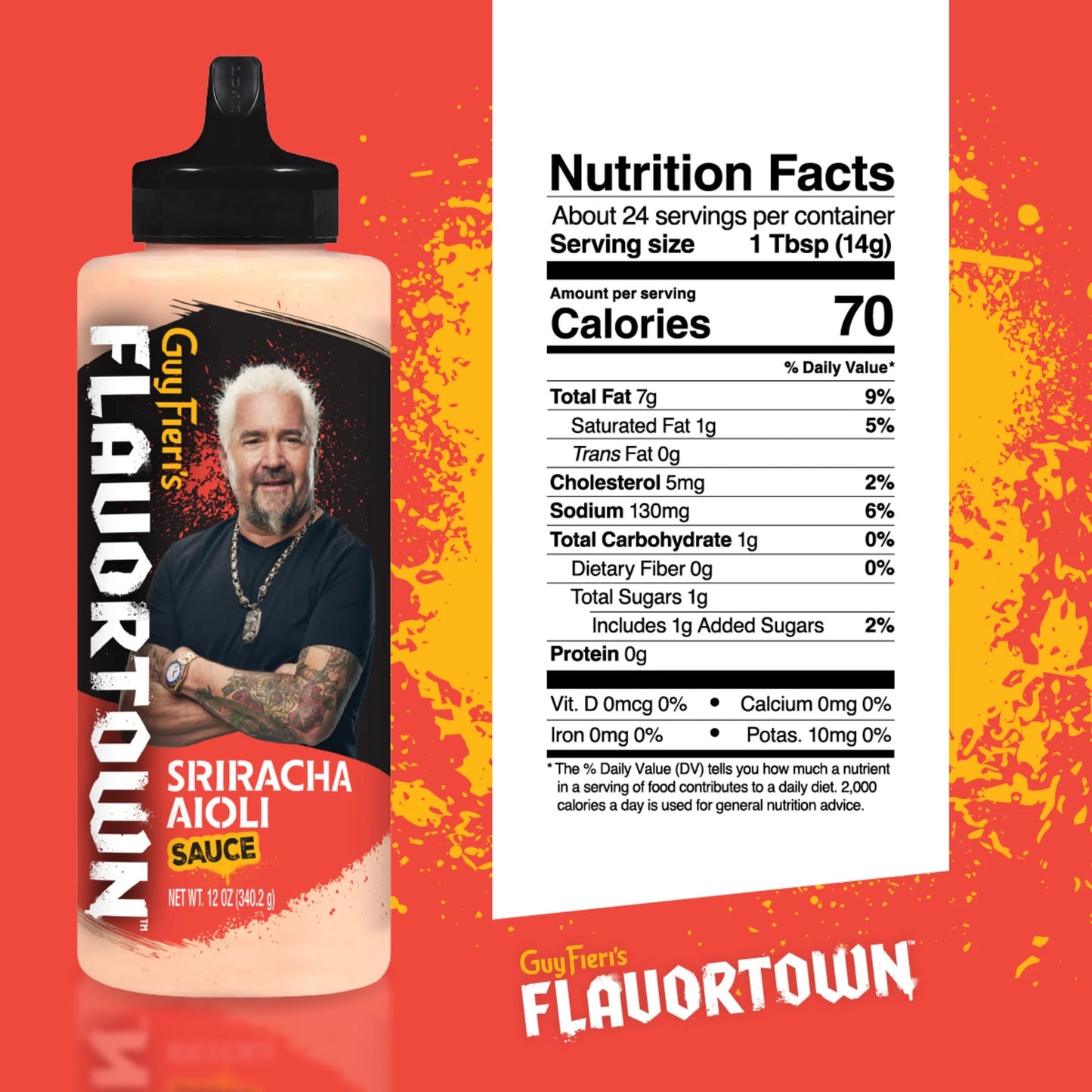 Guy Fieri's Flavortown Sriracha Aioli Sauce 12 oz