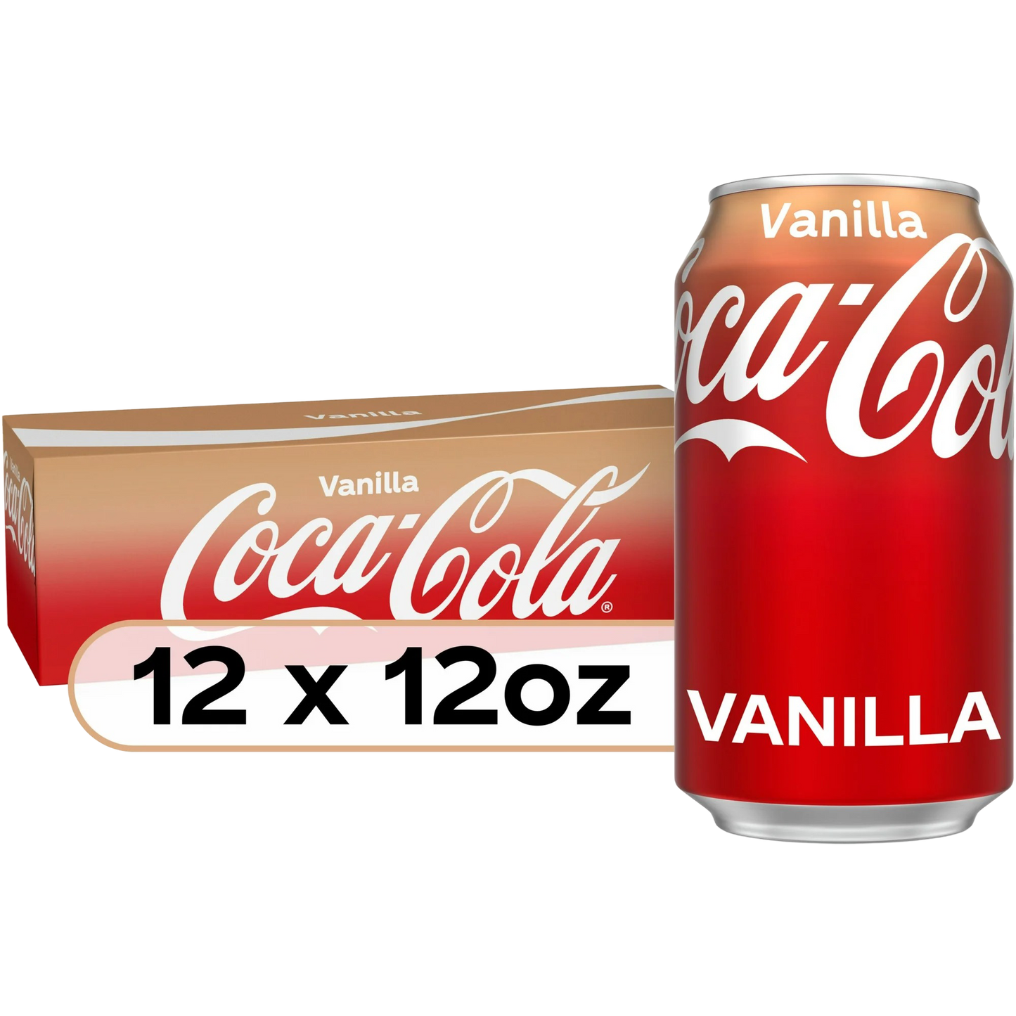 Coca Cola Vanilla Soda Pop, 12 Pack of 12 fl oz Cans Coke