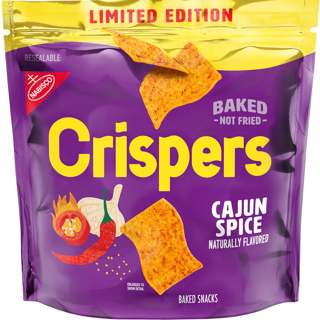 Crispers Limited Edition Cajun Spice Flavor Baked Crunchy Snacks, 5.11 oz