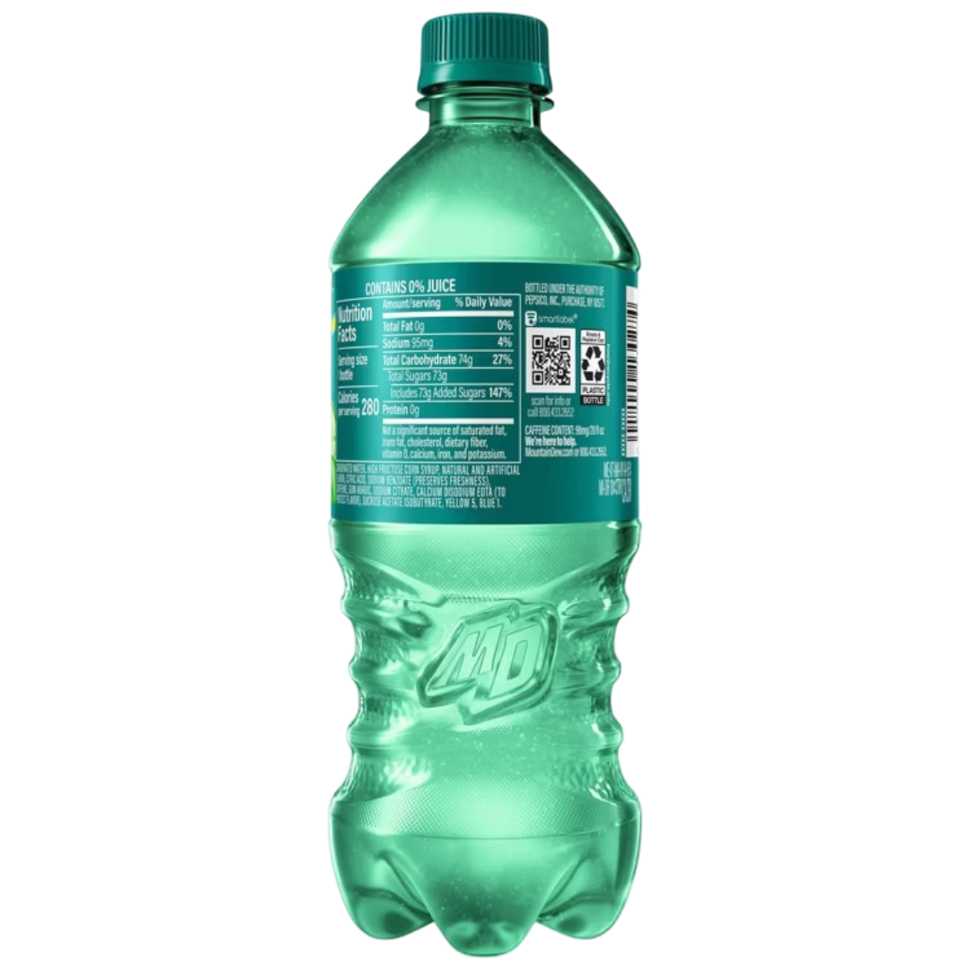 Mountain Dew Baja Blast Tropical Lime & Citrus Soda Pop, 20 fl oz