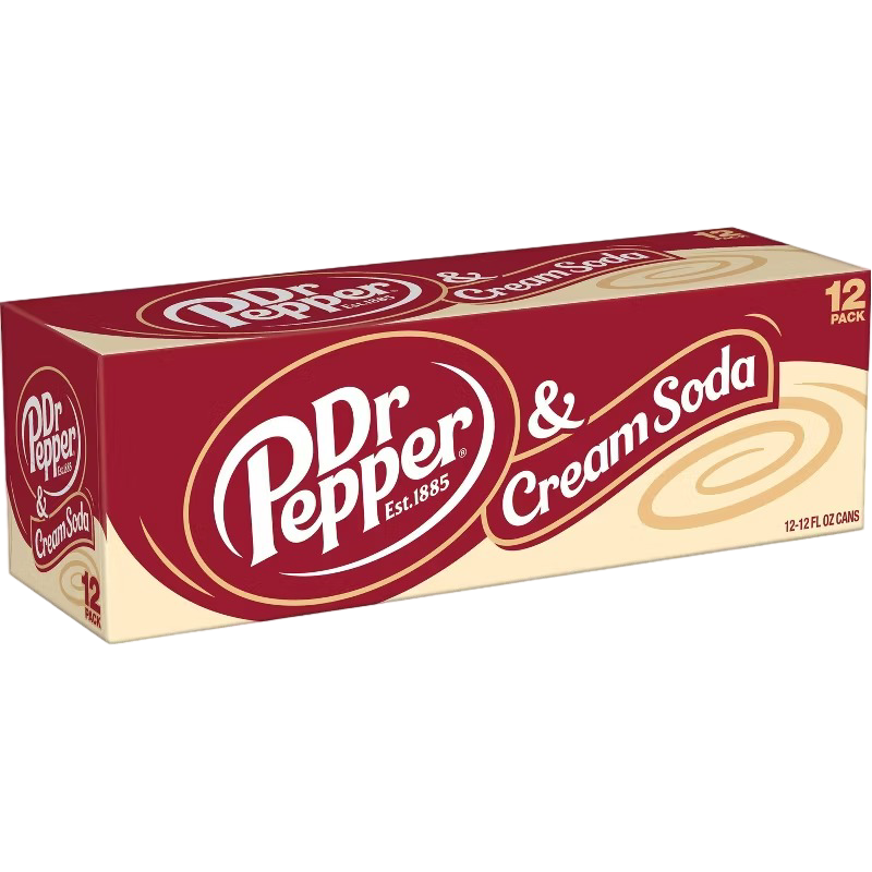 Dr Pepper Cream Soda, 12 Pack of 12 oz Cans