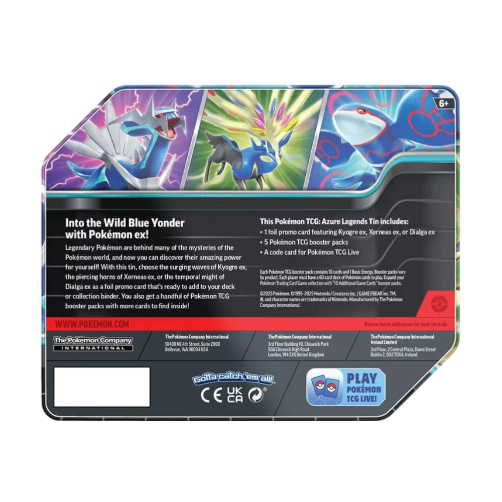 Pokemon TCG: Azure Legends Tin Xerneas ex Sealed