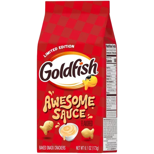 Goldfish Limited Edition Awesome Sauce Flavored Crackers, 6.1oz Bag